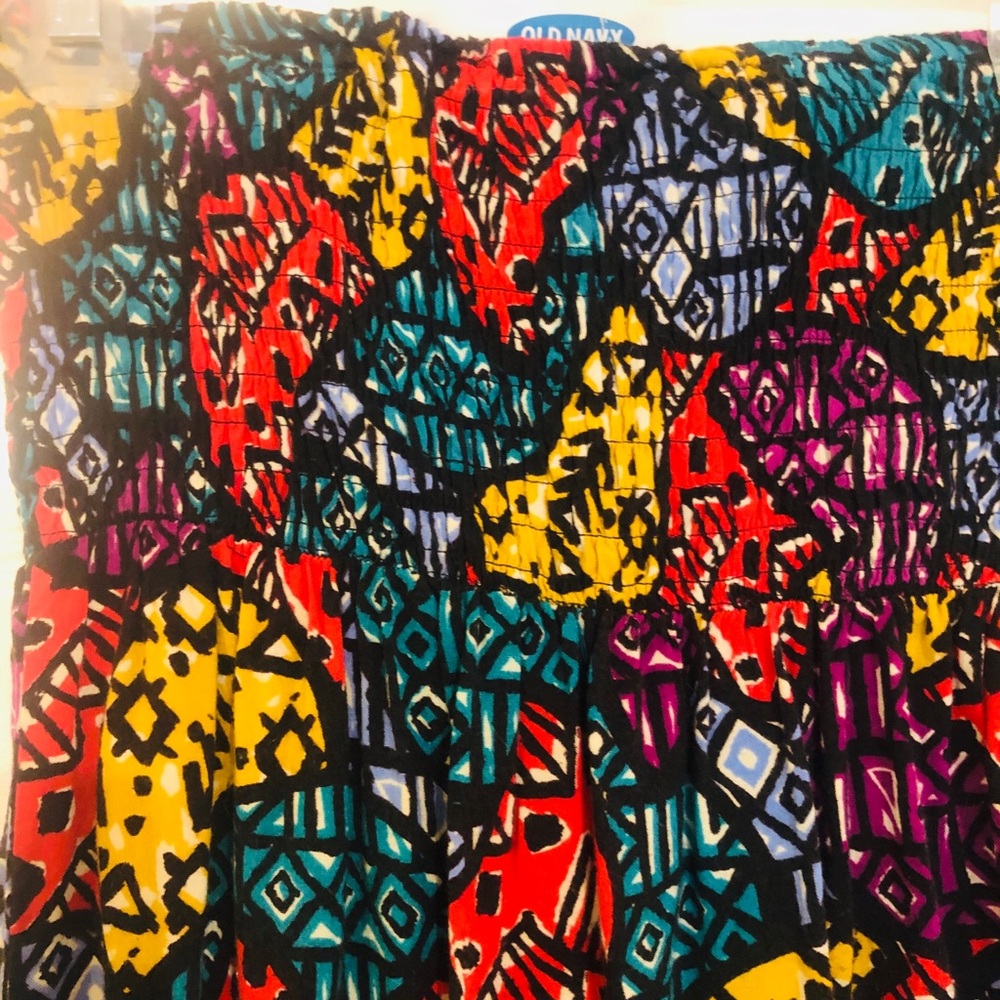 Abstract Pattern Strapless Dress - Picture 2 of 5